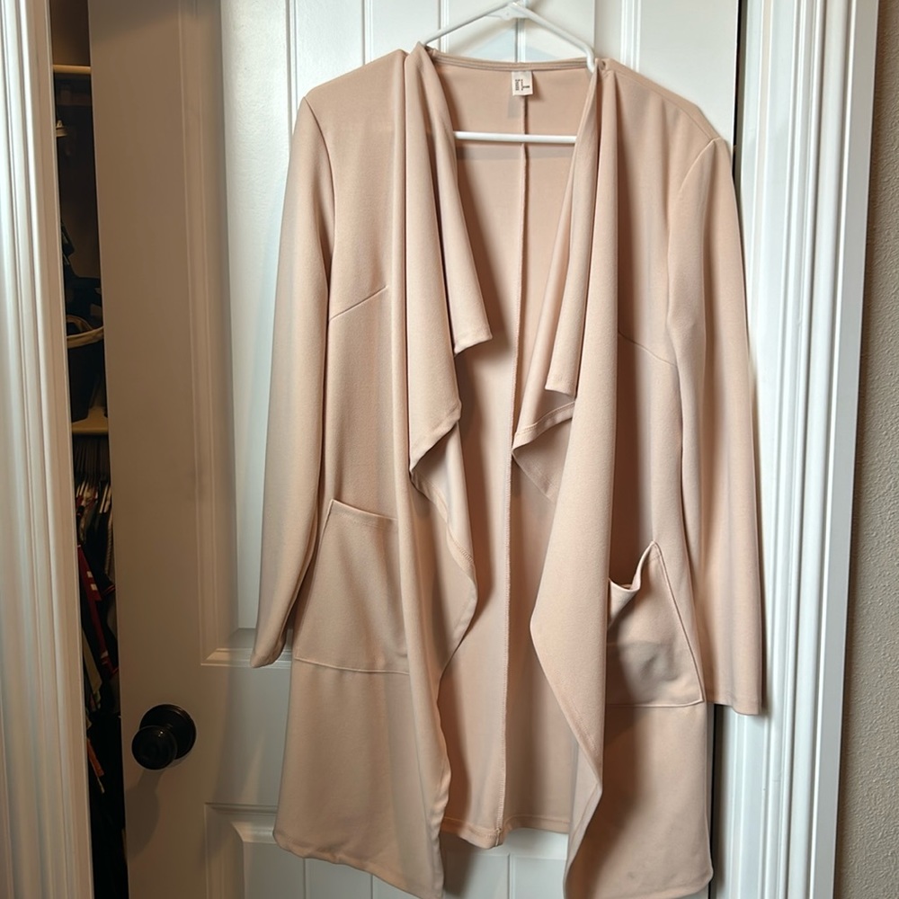 Blush drape jacket